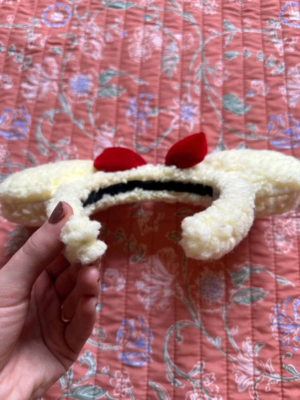 Fuzzy handmade Pooh Mickey ears!